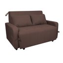 Ver imagem 1 de Sofá Cama End 138cm Reclinável Manual Suede Marrom - Sallar Home