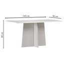 Ver imagem 2 de Mesa de Jantar Anitta 160x90 Cm com Vidro Off White – New Ceval