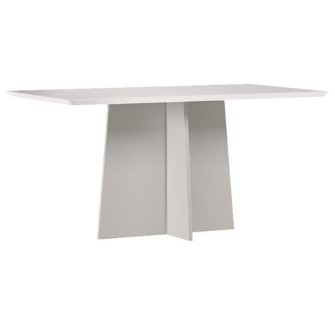 Mesa de Jantar Anitta 160x90 Cm com Vidro Off White – New Ceval