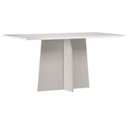 Ver imagem 1 de Mesa de Jantar Anitta 160x90 Cm com Vidro Off White – New Ceval