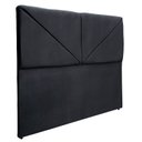 Ver imagem 1 de Cabeceira Modular V Cama Box Estofada Luxo Suede Rbl:casal Tradicional/cinza