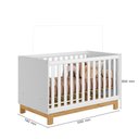 Ver imagem 3 de Berço Mini Cama 2 em 1 Quarto Infantil Bebê Q Encanto Slim 4315 Qmovi Branco - Qmovi