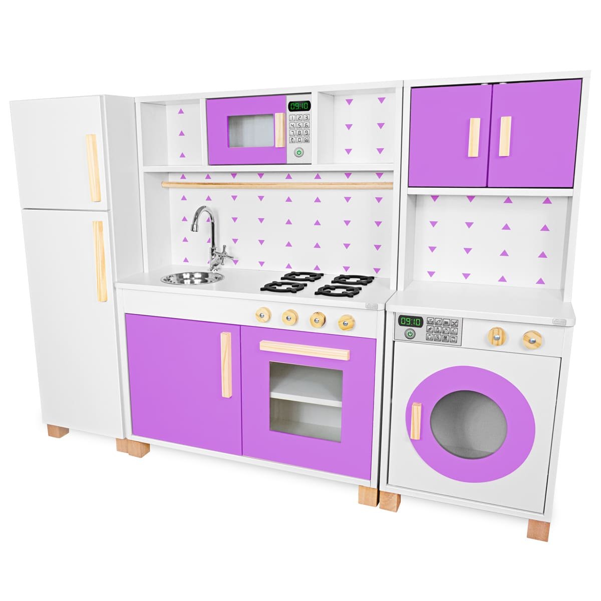 Kit Cozinha Infantil com Geladeira e Máquina de Lavar - Lilas
