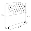 Ver imagem 2 de Cabeceira Greta Cama Box Casal 140cm Linho Cinza