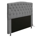 Ver imagem 1 de Cabeceira Greta Cama Box Casal 140cm Linho Cinza