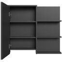 Ver imagem 5 de Armário Espelheira 70 Cm 1 Porta 3 Nichos Es2001 Grafite Faem