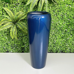 Vaso Decorativo Fibra de Vidro Florida M 80cm Azul Metálico - 4