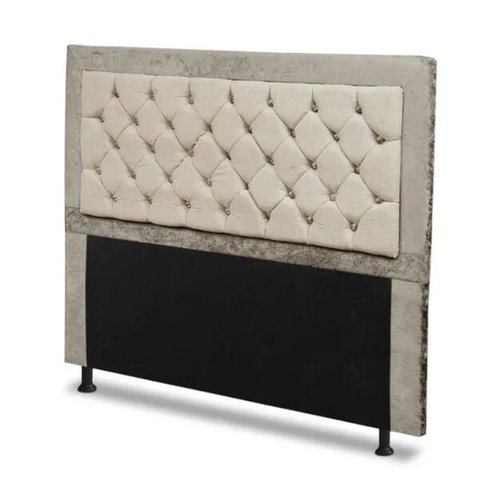 Cabeceira Casal 140 cm Para Cama Box Berlim Suede Camurça/Marfim - SA Móveis