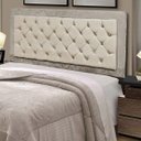 Ver imagem 2 de Cabeceira Casal 140 cm Para Cama Box Berlim Suede Camurça/Marfim - SA Móveis