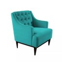 Ver imagem 2 de Poltrona Decorativa Clássica Capitonê Suede Azul- SA Móveis