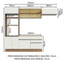 Ver mais imagens de Cozinha Completa 270011 Com Armário E Balcão Rustic/branco