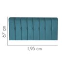 Ver imagem 2 de Painel Estofada Kiara 195cm King Size para Cama Box Quarto Suede Azul Turquesa - Ahazzo Móveis