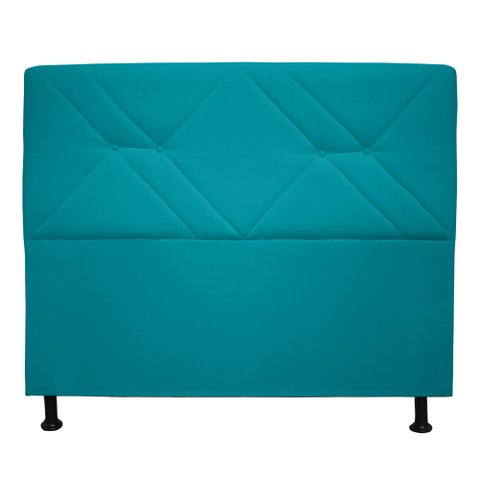 Cabeceira Mônaco 160 cm Suede Azul Turquesa