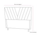 Ver imagem 4 de Cabeceira Cama Box Queen Size Grécia 1,60 Suede Castor Navega Móveis