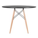 Ver imagem 3 de Conjunto de Mesa Redonda Eames 100cm Preto + 6 Cadeiras Eiffel Dsw Branco