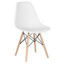 Ver imagem 4 de Conjunto de Mesa Redonda Eames 100cm Preto + 6 Cadeiras Eiffel Dsw Branco