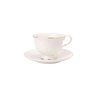 Cj para Chá de Porcelana New Bone China Branca C/filete Dourado Scarlet 14 Peças L'hermitage - 4