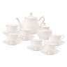 Cj para Chá de Porcelana New Bone China Branca C/filete Dourado Scarlet 14 Peças L'hermitage - 1