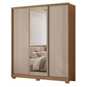 Ver imagem 1 de Guarda Roupa Casal Dallas 3 Portas Carvalho Fendi com Espelho - Moval