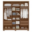 Ver imagem 2 de Guarda Roupa Casal Dallas 3 Portas Carvalho Fendi com Espelho - Moval