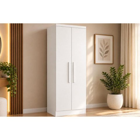 Modulado Quarto Guarda Roupa 2PTAS Rizon Neve N. Horizonte