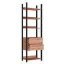 Ver imagem 3 de Closet 2 Gavetas 4 Prateleiras Estilo Industrial Chess F04 Preto/Solanum - Mpozenato