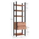 Ver imagem 4 de Closet 2 Gavetas 4 Prateleiras Estilo Industrial Chess F04 Preto/Solanum - Mpozenato
