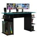Ver imagem 3 de Escrivaninha Mesa para Computador Gamer Preto/azul 9424 Madesa