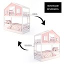 Ver imagem 6 de Treliche Infantil Casinha Dos Sonhos com Varanda Madeira Maciça Rosa/ Branco Megamobilia