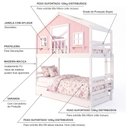 Ver imagem 5 de Treliche Infantil Casinha Dos Sonhos com Varanda Madeira Maciça Rosa/ Branco Megamobilia