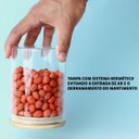 Ver mais imagens de Kit Com 12 Potes Herméticos de Vidro 300ml com Tampa de Bambu