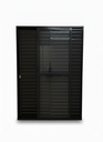Ver imagem 4 de Porta Balcão 3 Folhas Aluminio Preto com Fechadura 2,10x1,20 Linha 25