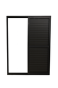 Ver imagem 2 de Porta Balcão 3 Folhas Aluminio Preto com Fechadura 2,10x1,20 Linha 25