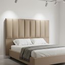 Ver imagem 3 de Cabeceira Luzzi Decor para Cama Box Viúva Tamanho 1.28 -suede Bege