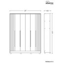 Ver imagem 3 de Guarda Roupa Casal Deville 6 Portas e 4 Gavetas - Nogueira Cappuccino - Albatroz