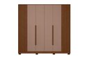 Ver imagem 4 de Guarda Roupa Casal Deville 6 Portas e 4 Gavetas - Nogueira Cappuccino - Albatroz