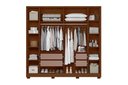 Ver imagem 2 de Guarda Roupa Casal Deville 6 Portas e 4 Gavetas - Nogueira Cappuccino - Albatroz