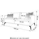 Ver imagem 4 de Sofá 2 Lugares 160cm Pés de Metal Vecchia S06 Linho Natural - Mpozenato