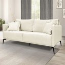 Ver imagem 3 de Sofá 2 Lugares 160cm Pés de Metal Vecchia S06 Linho Natural - Mpozenato
