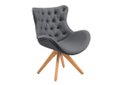 Ver imagem 1 de Poltrona Decorativa Egg Capitone Pe Palito Unidecor Chumbo