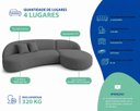 Ver imagem 4 de Sofá Luxuoso Sala de Estar Modular 290cm Aiko