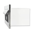 Ver imagem 3 de Caixa de Correio Carta F Inox Polido Brilhante Espelhado C Tarja Marrom 20 Cm Profundidade