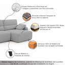 Ver imagem 6 de Sofá Sala de Estar Polo Retrátil Reclinável Bipartido 260cm 4 Lugares Bouclê Cinza M1 - Monari Desig