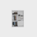 Ver imagem 2 de Guarda-roupa Solteiro Espelho 1,80m 100%mdf - Veneza-branco - Bianchi Móveis