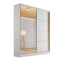 Ver imagem 1 de Guarda-roupa Solteiro Espelho 1,80m 100%mdf - Veneza-branco - Bianchi Móveis