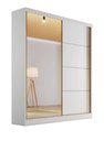 Ver imagem 1 de Guarda-roupa Solteiro Espelho 1,80m 100%mdf - Veneza-branco - Bianchi Móveis