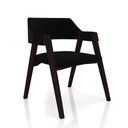 Ver imagem 2 de Kit 4 Cadeiras Sala de Jantar e Jogos Carteados Madeira Maciça Poker Veludo Preto/tabaco G42 - Gran