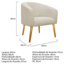 Ver imagem 5 de Kit 2 Poltronas Luiza Palito Mel Suede Bege - Amarena Móveis
