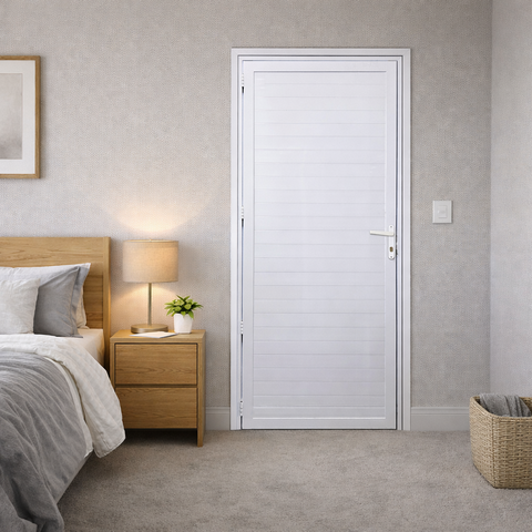 Porta Lambril Alumínio Branco 210x70 Lado Direito