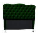 Ver imagem 1 de Cabeceira para Cama Box Casal Queen Agnes - Suede - Sv Decor:verde